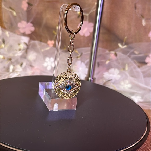 Evil Eye with Rhinestones Key Chain - Picture 3 of 4